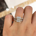 Load image into Gallery viewer, 4 CT Radiant Cut Lab-Grown Diamond Hidden Halo Split Shank Engagement Ring
