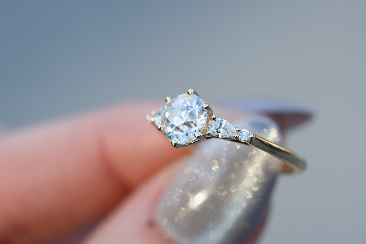 Solitaire Cathedral- 1.8 CT Cushion Lab Grown Diamond Wedding Band