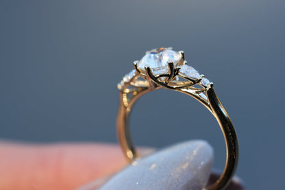 Solitaire Cathedral- 1.8 CT Cushion Lab Grown Diamond Wedding Band