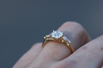 Solitaire Cathedral- 1.8 CT Cushion Lab Grown Diamond Wedding Band