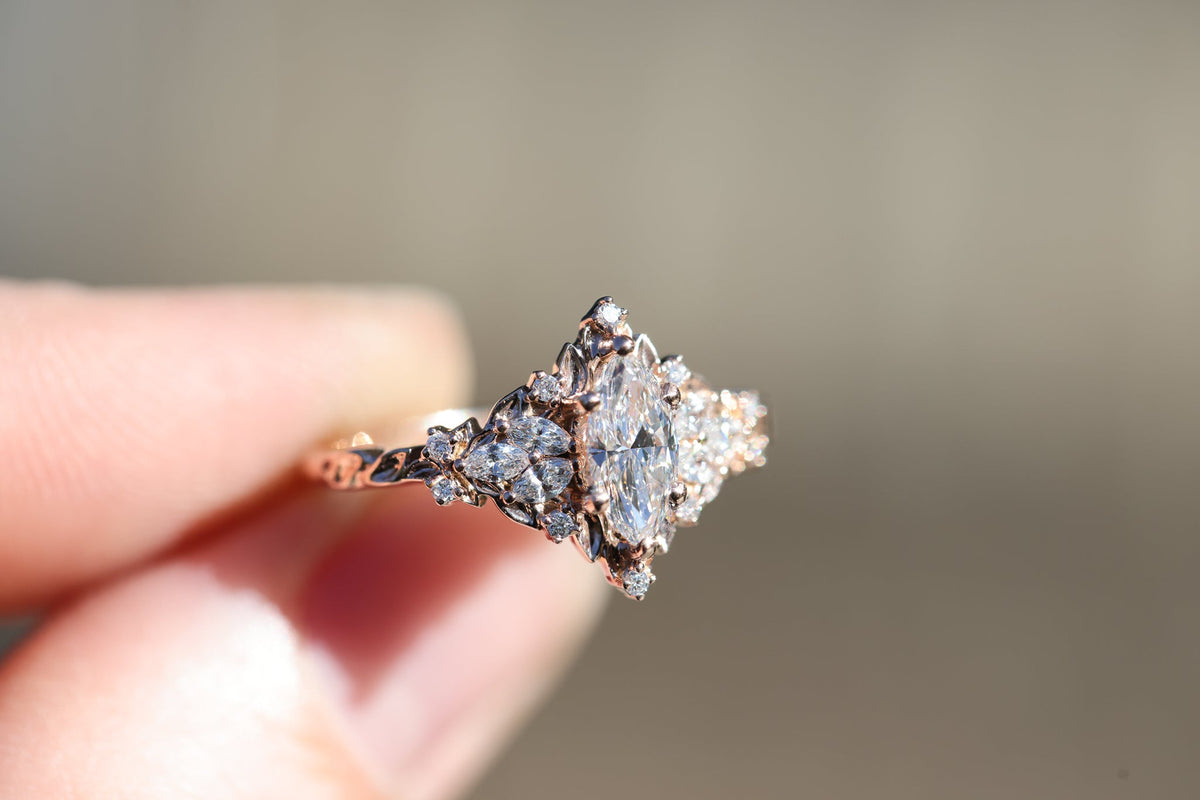 Solitaire Cathedral- 1.8 CT Cushion Lab Grown Diamond Wedding Band