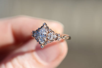 Solitaire Cathedral- 1.8 CT Cushion Lab Grown Diamond Wedding Band