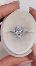 Load image into Gallery viewer, 2.58ct Oval E- VS Halo & Pave Diamond Engagement Ring
