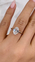 Load image into Gallery viewer, 2.5ct Oval G- VS Hidden Halo Diamond Engagement Ring
