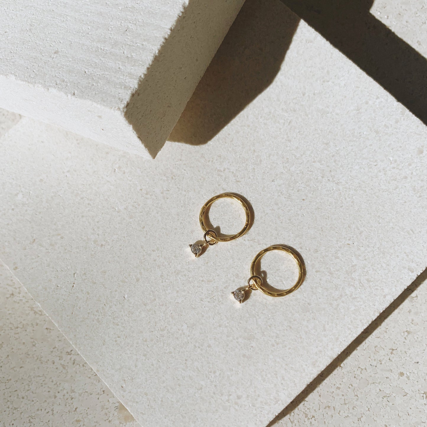 Dainty 0.02 TCW Round Lab-Grown Diamond Hoop Earrings 10