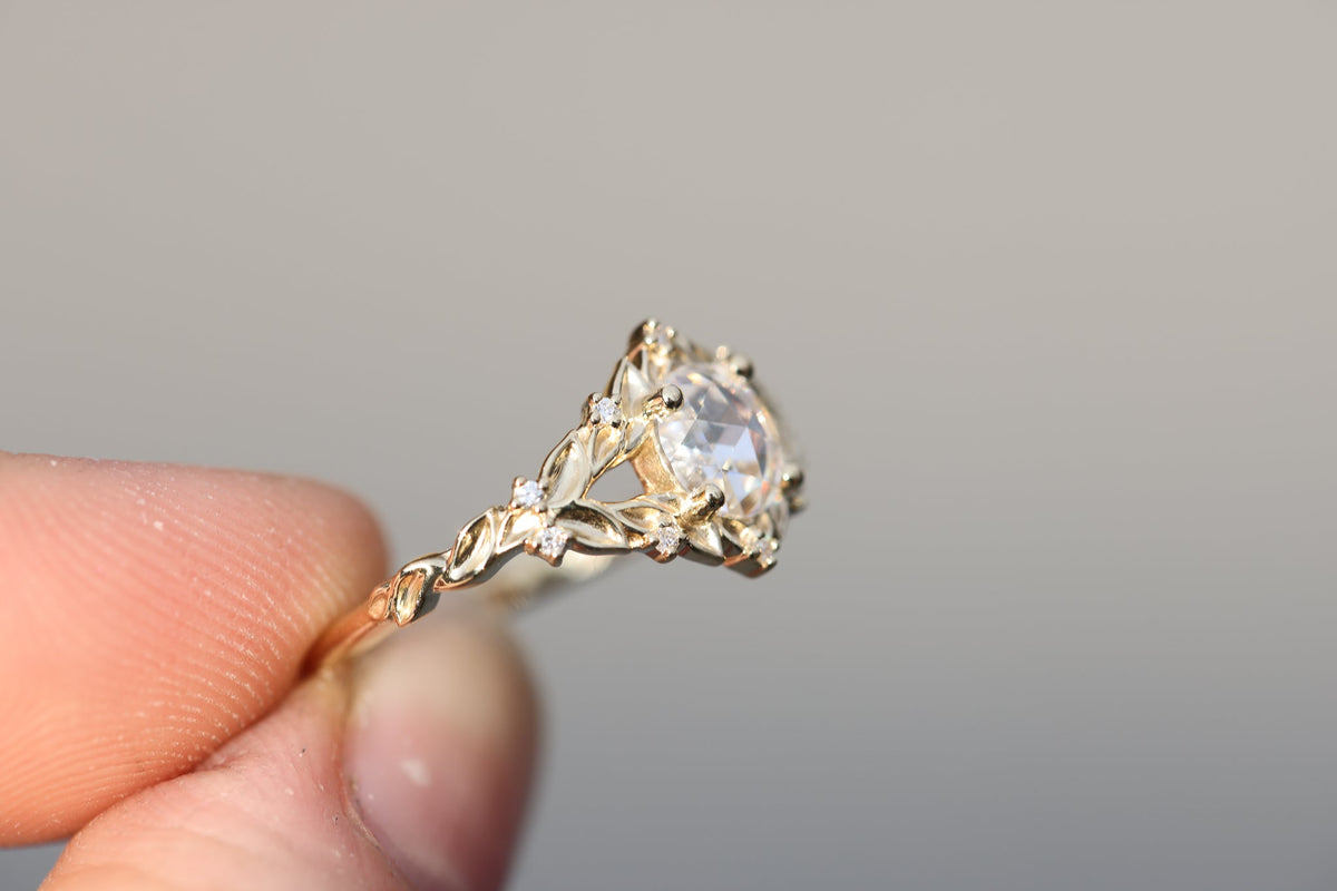 Solitaire Cathedral- 1.8 CT Cushion Lab Grown Diamond Wedding Band
