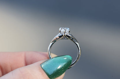 Solitaire Cathedral- 1.8 CT Cushion Lab Grown Diamond Wedding Band