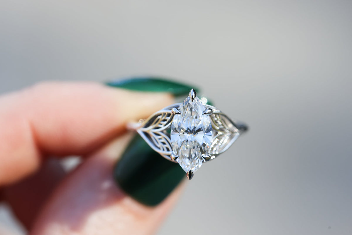 Solitaire Cathedral- 1.8 CT Cushion Lab Grown Diamond Wedding Band
