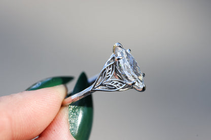 Solitaire Cathedral- 1.8 CT Cushion Lab Grown Diamond Wedding Band