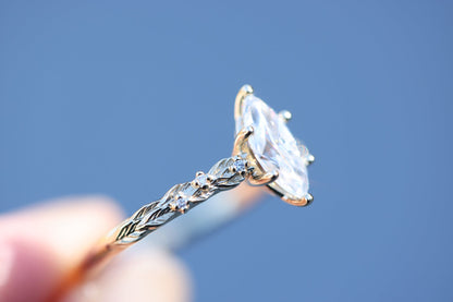 Solitaire Cathedral- 1.8 CT Cushion Lab Grown Diamond Wedding Band