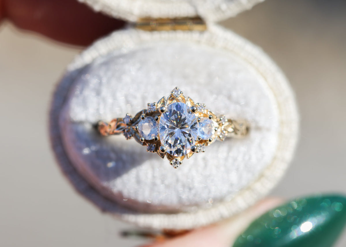 Solitaire Cathedral- 1.8 CT Cushion Lab Grown Diamond Wedding Band