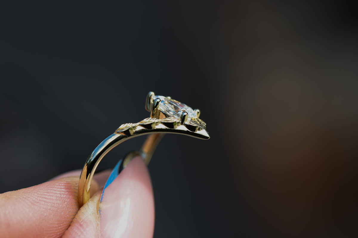Solitaire Cathedral- 1.8 CT Cushion Lab Grown Diamond Wedding Band