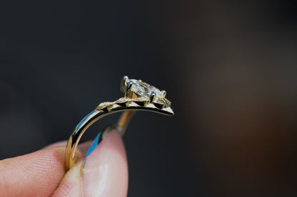 Solitaire Cathedral- 1.8 CT Cushion Lab Grown Diamond Wedding Band