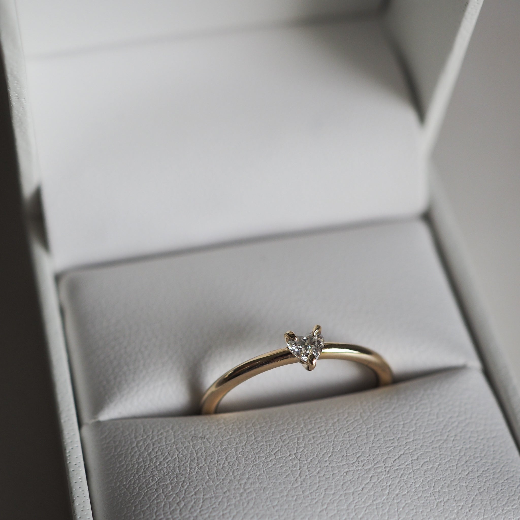 Eternal Love: 0.15 CT Heart Lab Grown Diamond Solitaire Ring