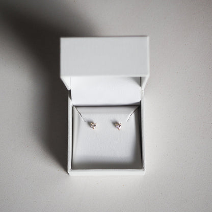 0.40 TCW Trillion-Cut Lab Grown Diamond Stud Earrings 4