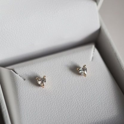 0.40 TCW Trillion-Cut Lab Grown Diamond Stud Earrings 3