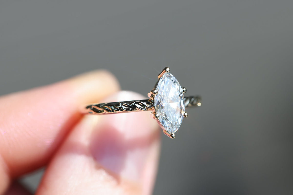 Solitaire Cathedral- 1.8 CT Cushion Lab Grown Diamond Wedding Band