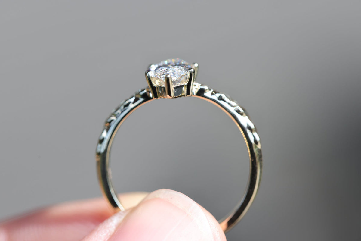 Solitaire Cathedral- 1.8 CT Cushion Lab Grown Diamond Wedding Band