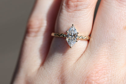 Solitaire Cathedral- 1.8 CT Cushion Lab Grown Diamond Wedding Band