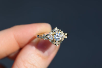 Solitaire Cathedral- 1.8 CT Cushion Lab Grown Diamond Wedding Band