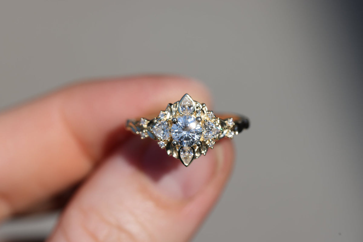 Solitaire Cathedral- 1.8 CT Cushion Lab Grown Diamond Wedding Band