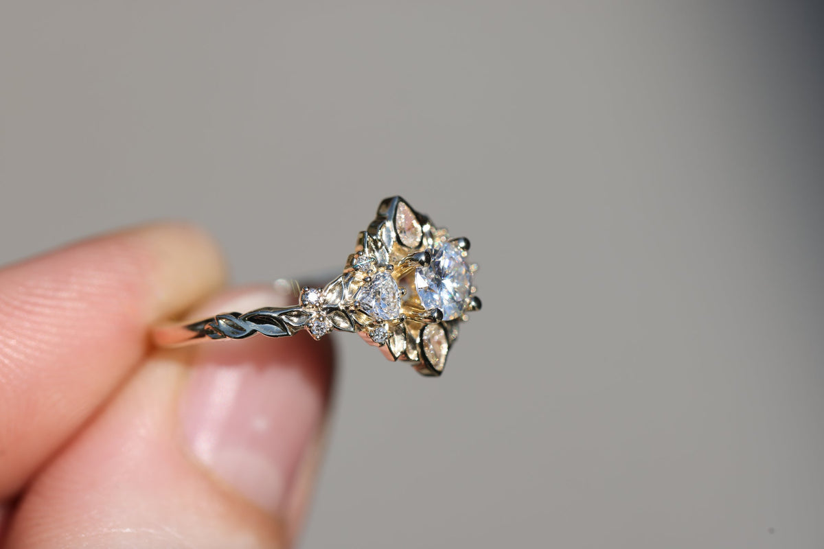Solitaire Cathedral- 1.8 CT Cushion Lab Grown Diamond Wedding Band