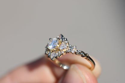 Solitaire Cathedral- 1.8 CT Cushion Lab Grown Diamond Wedding Band