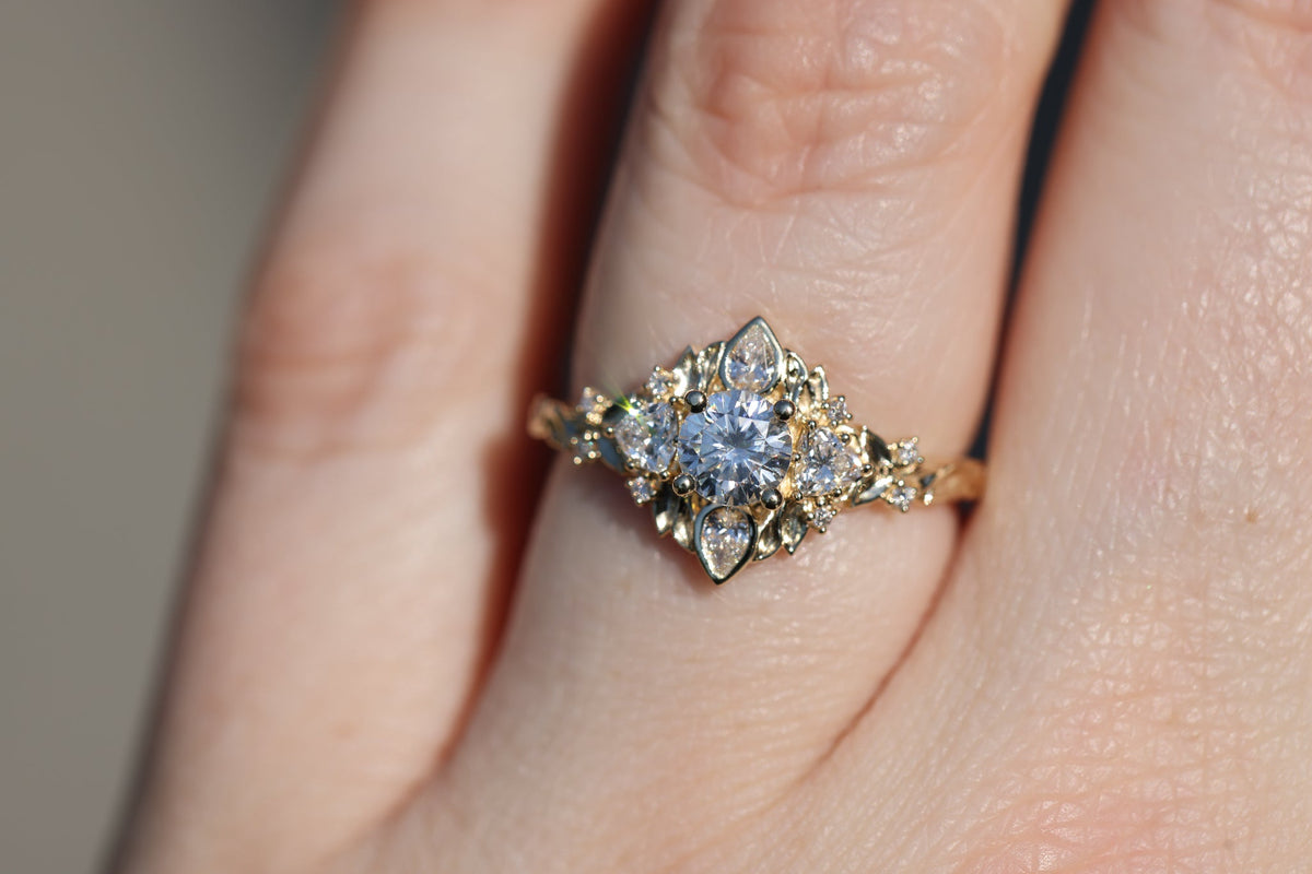 Solitaire Cathedral- 1.8 CT Cushion Lab Grown Diamond Wedding Band