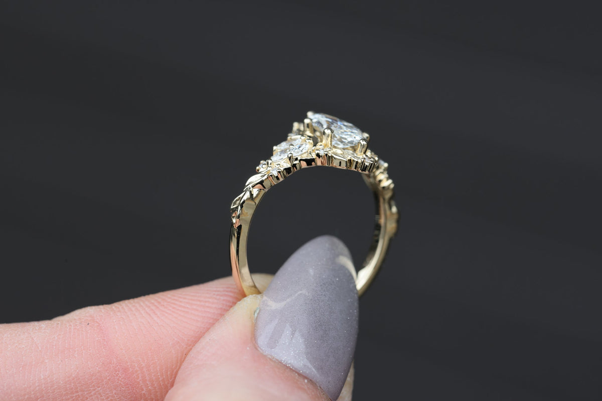 Solitaire Cathedral- 1.8 CT Cushion Lab Grown Diamond Wedding Band