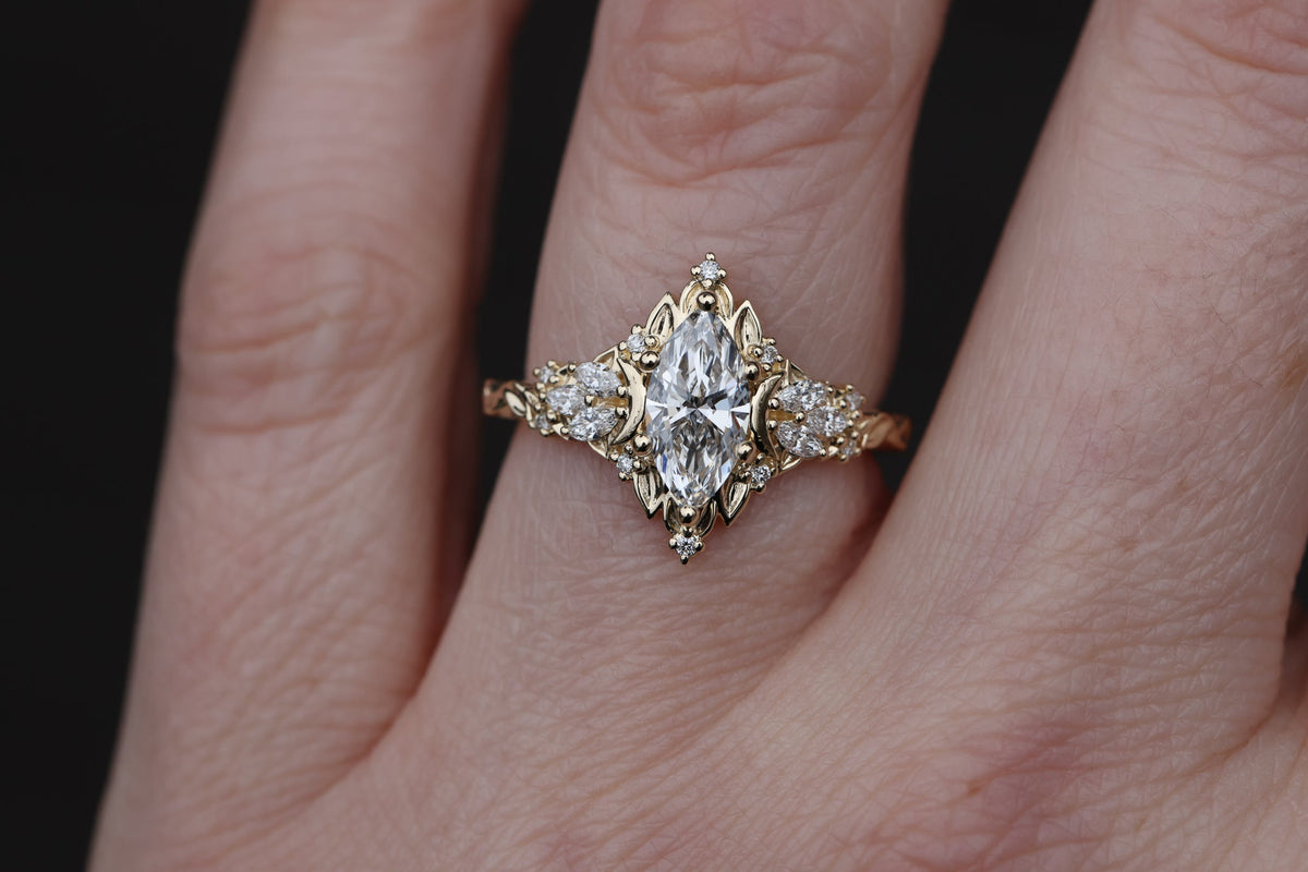 Solitaire Cathedral- 1.8 CT Cushion Lab Grown Diamond Wedding Band
