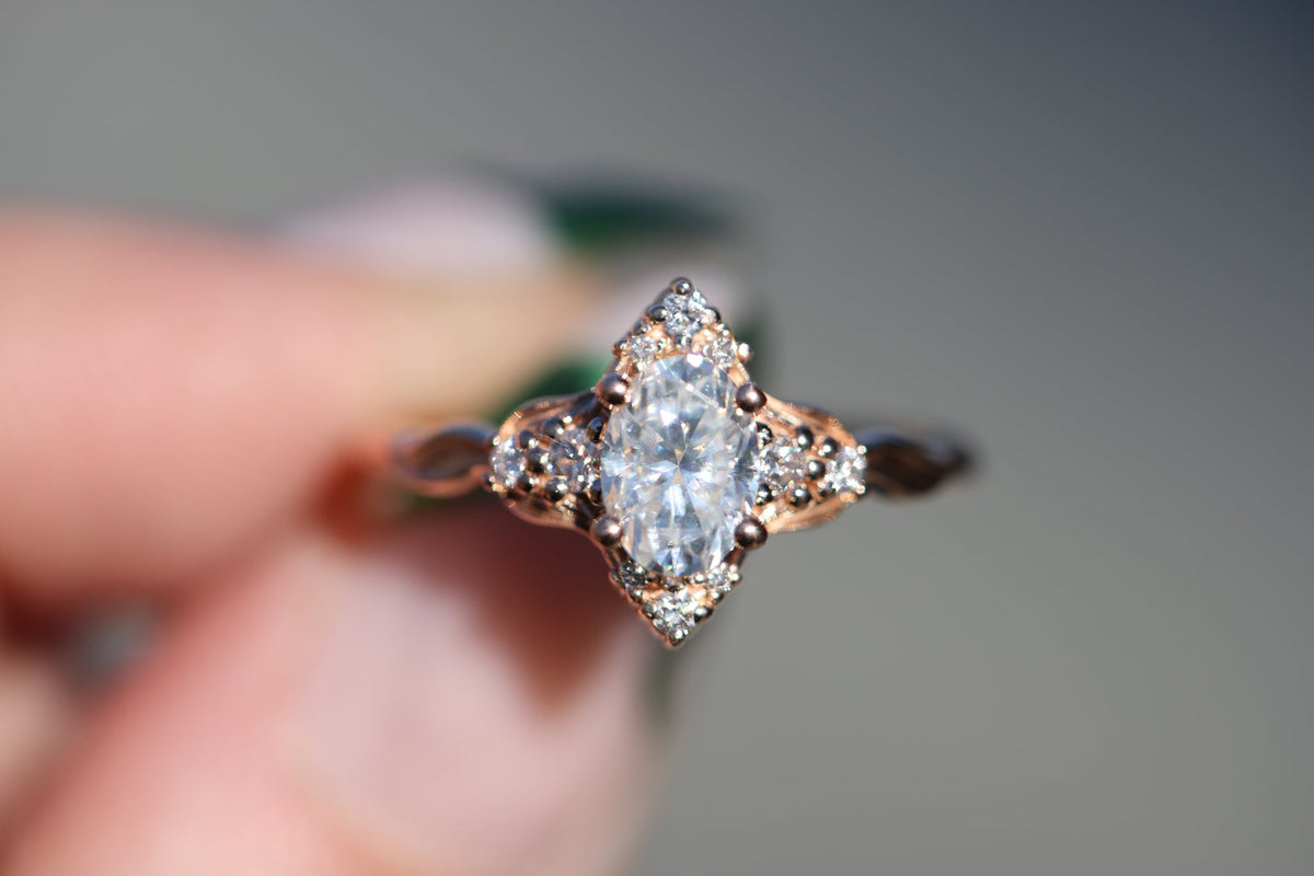 Solitaire Cathedral- 1.8 CT Cushion Lab Grown Diamond Wedding Band