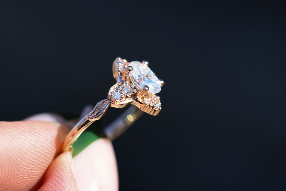 Solitaire Cathedral- 1.8 CT Cushion Lab Grown Diamond Wedding Band