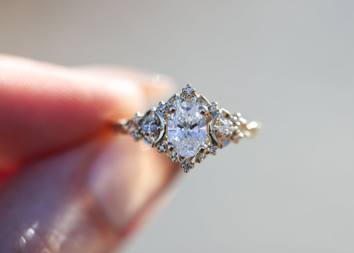 Solitaire Cathedral- 1.8 CT Cushion Lab Grown Diamond Wedding Band