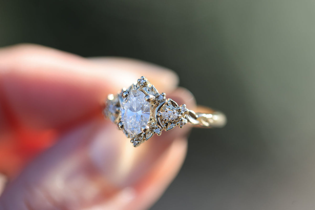 Solitaire Cathedral- 1.8 CT Cushion Lab Grown Diamond Wedding Band