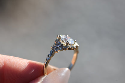 Solitaire Cathedral- 1.8 CT Cushion Lab Grown Diamond Wedding Band