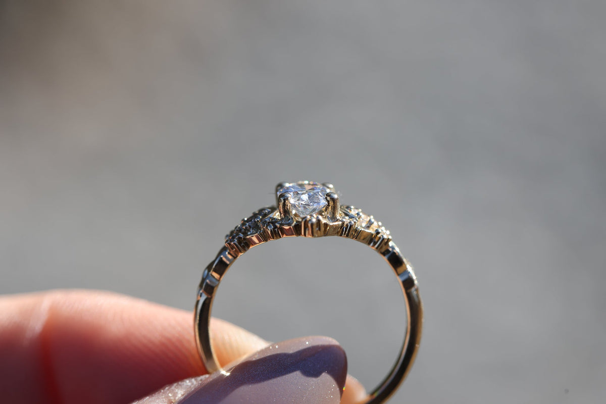 Solitaire Cathedral- 1.8 CT Cushion Lab Grown Diamond Wedding Band