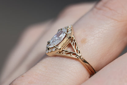 Solitaire Cathedral- 1.8 CT Cushion Lab Grown Diamond Wedding Band