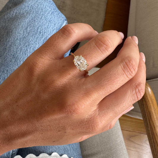 Hidden Halo-1.5 CT Round Lab Grown Diamond Engagement Ring