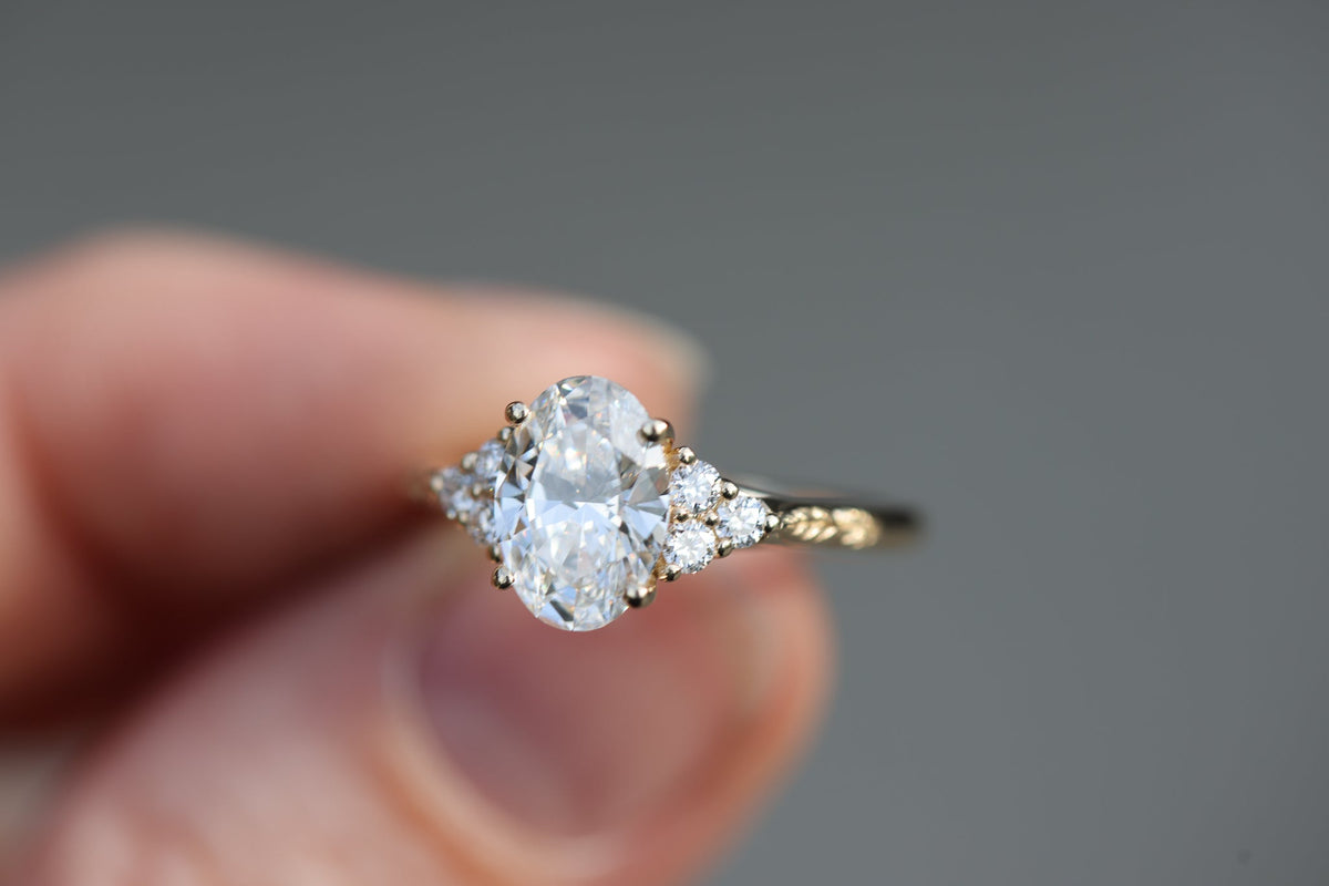 Solitaire Cathedral- 1.8 CT Cushion Lab Grown Diamond Wedding Band
