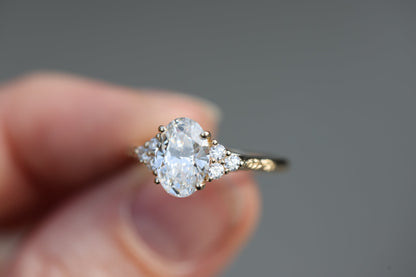 Solitaire Cathedral- 1.8 CT Cushion Lab Grown Diamond Wedding Band