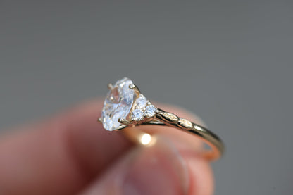 Solitaire Cathedral- 1.8 CT Cushion Lab Grown Diamond Wedding Band