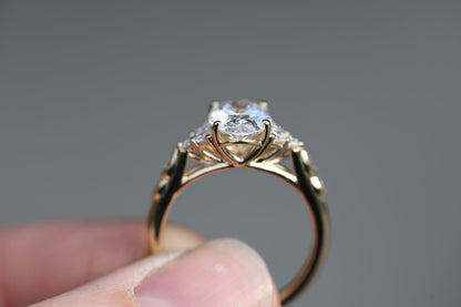 Solitaire Cathedral- 1.8 CT Cushion Lab Grown Diamond Wedding Band