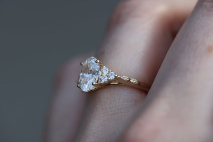 Solitaire Cathedral- 1.8 CT Cushion Lab Grown Diamond Wedding Band