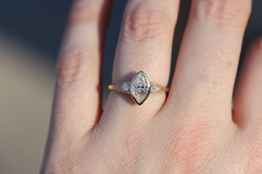 Solitaire Cathedral- 1.8 CT Cushion Lab Grown Diamond Wedding Band