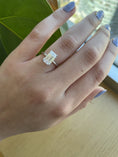 Load image into Gallery viewer, 2.6 CT Emerald-Cut Lab Diamond Solitaire Engagement Ring
