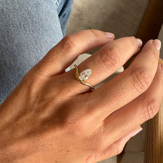 Hidden Halo-1.5 CT Round Lab Grown Diamond Engagement Ring