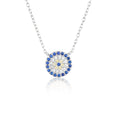 Load image into Gallery viewer, 0.30 TCW Round Blue Sapphire Lab-Made  Diamond Necklace
