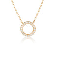 Load image into Gallery viewer, Radiant 0.08TCW Round Lab-Grown Diamond Circle Pendant Necklace
