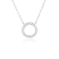 Load image into Gallery viewer, Radiant 0.08TCW Round Lab-Grown Diamond Circle Pendant Necklace
