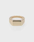 Load image into Gallery viewer, Elegant Gold Signet Wedding Band for Men
